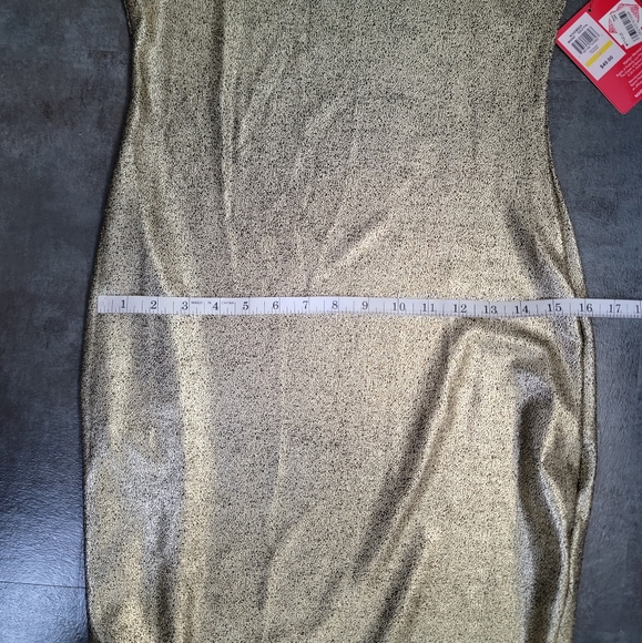 Marilyn Monroe Dress, Women's Gold Foil Bodycon Dress, Size Medium - Picture 7 of 10